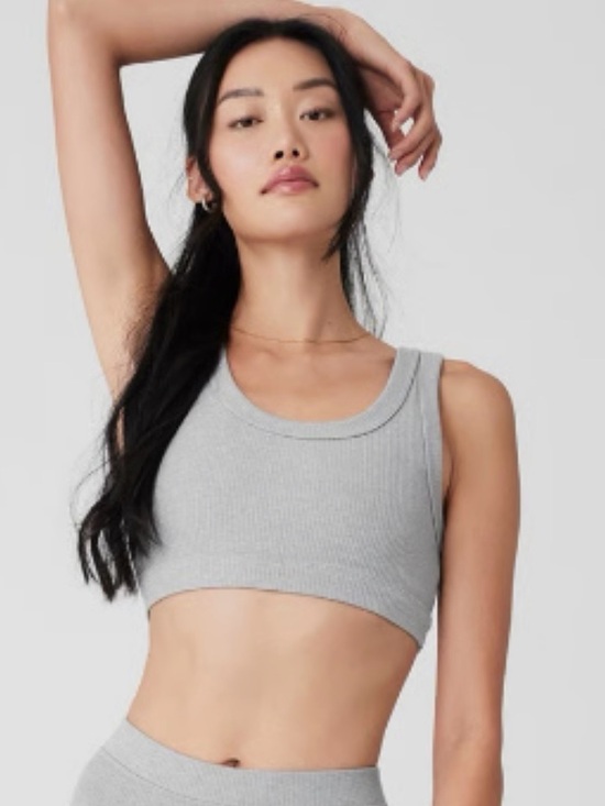 ALO Yoga Other - ALO Yoga Wellness Bra in Ribbed Heather Grey